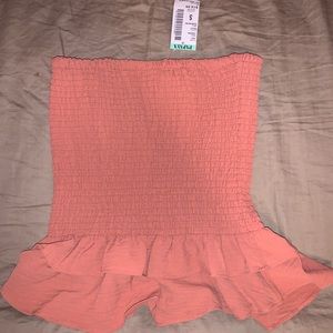 Ruffle bottom tube top